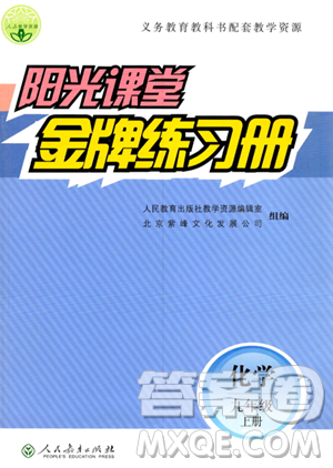 人民教育出版社2023年秋阳光课堂金牌练习册九年级化学上册人教版答案 人民教育出版社2023年秋阳光课堂金牌练习册九年级化学上册人教版答案