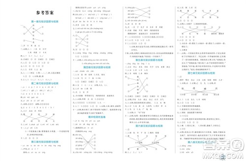 沈阳出版社2023年秋黄冈名卷一年级语文上册人教版参考答案