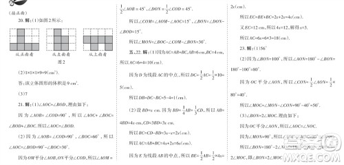 学习方法报2023-2024学年七年级数学上册人教广东版④-⑥期小报参考答案