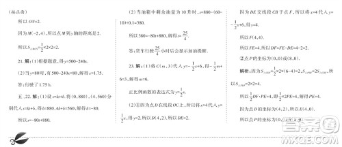 学习方法报2023-2024学年八年级数学上册北师大广东版④-⑥期小报参考答案