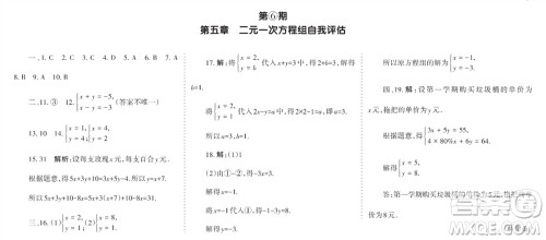 学习方法报2023-2024学年八年级数学上册北师大广东版④-⑥期小报参考答案