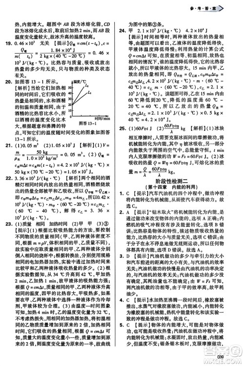 天津教育出版社2023年秋学习质量监测九年级物理全一册人教版答案 天津教育出版社2023年秋学习质量监测九年级物理全一册人教版答案