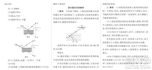 学习方法报2023-2024学年八年级物理上册人教广东版④-⑥期小报参考答案