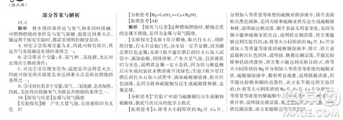 学习方法报2023-2024学年九年级化学上册人教广东版⑤-⑧期小报参考答案