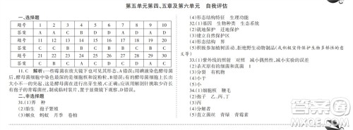 学习方法报2023-2024学年九年级生物人教初中会考广东版①-④期小报参考答案