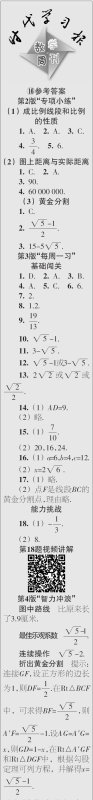 时代学习报数学周刊2023年秋九年级上册13-16期参考答案