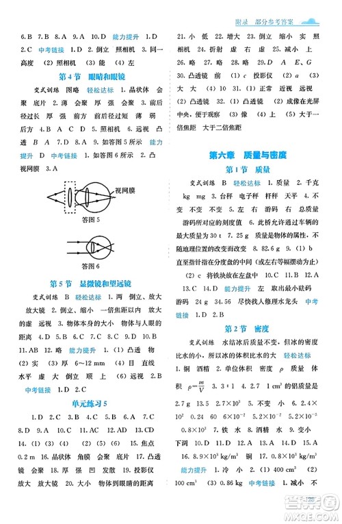 广西教育出版社2023年秋自主学习能力测评八年级物理上册人教版答案