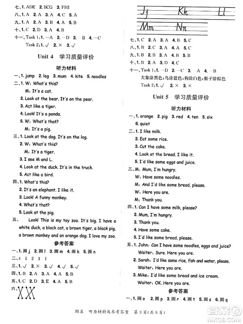 龙门书局2023年秋黄冈小状元达标卷三年级英语上册人教PEP版答案 龙门书局2023年秋黄冈小状元达标卷三年级英语上册人教PEP版答案