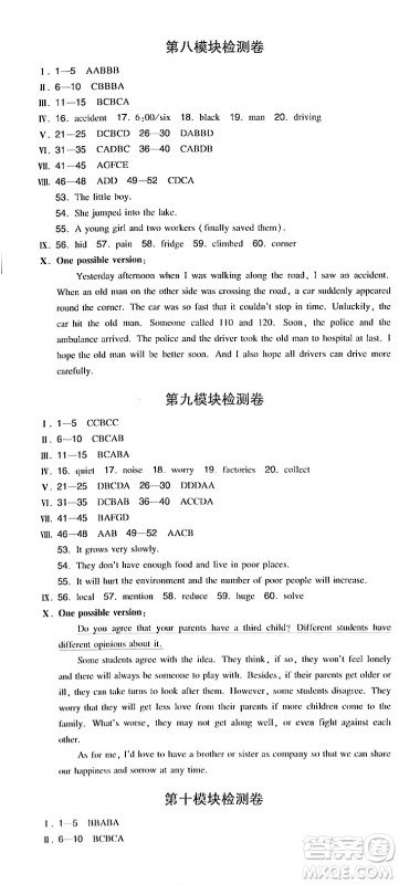 湖南教育出版社2023年秋一本同步训练八年级英语上册外研版答案 湖南教育出版社2023年秋一本同步训练八年级英语上册外研版答案