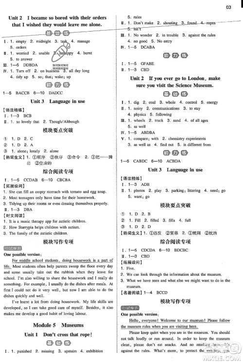 湖南教育出版社2023年秋一本同步训练九年级英语上册外研版答案