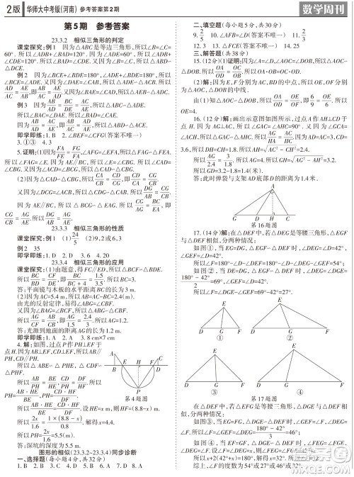 2023年秋学习方法报数学周刊九年级上册华师大版中考河南专版第1-4期参考
