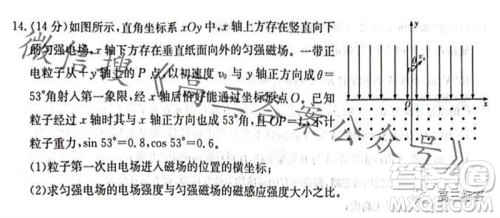 炎德英才名校联考联合体2024届高三第三次联考物理试卷答案 炎德英才名校联考联合体2024届高三第三次联考物理试卷答案