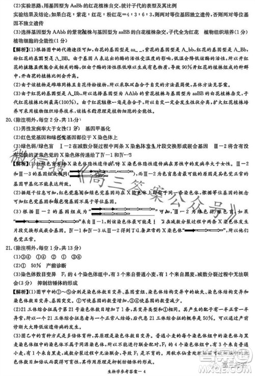 炎德英才名校联考联合体2024届高三第三次联考生物试卷答案 炎德英才名校联考联合体2024届高三第三次联考生物试卷答案