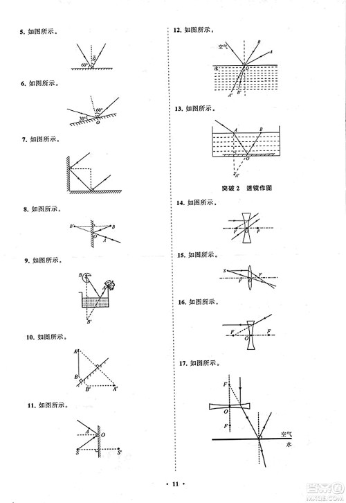 山东教育出版社2023年秋初中同步练习册分层卷八年级物理上册鲁科版答案
