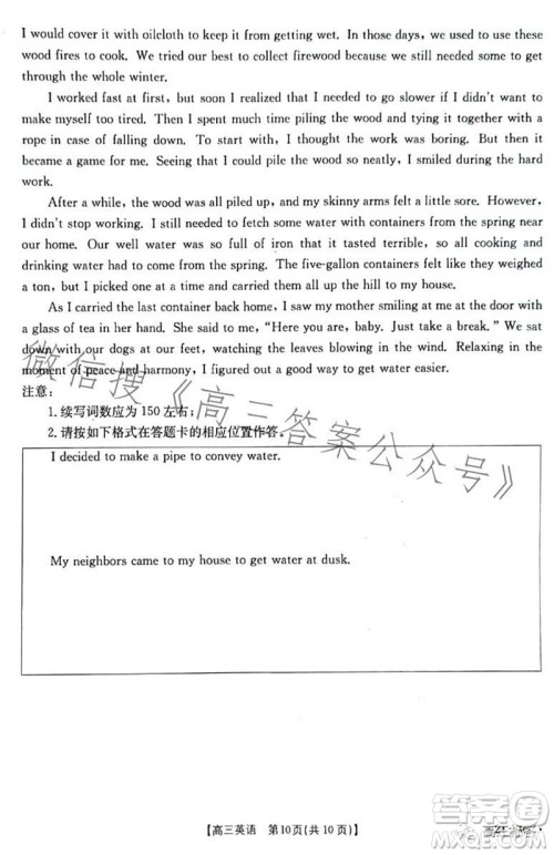 2024届新疆金太阳联考高三10月30日24-46C英语试卷答案