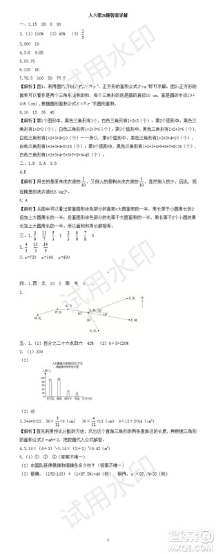 2023年秋学习方法报小学数学六年级上册第17-20期人教版参考答案 2023年秋学习方法报小学数学六年级上册第17-20期人教版参考答案