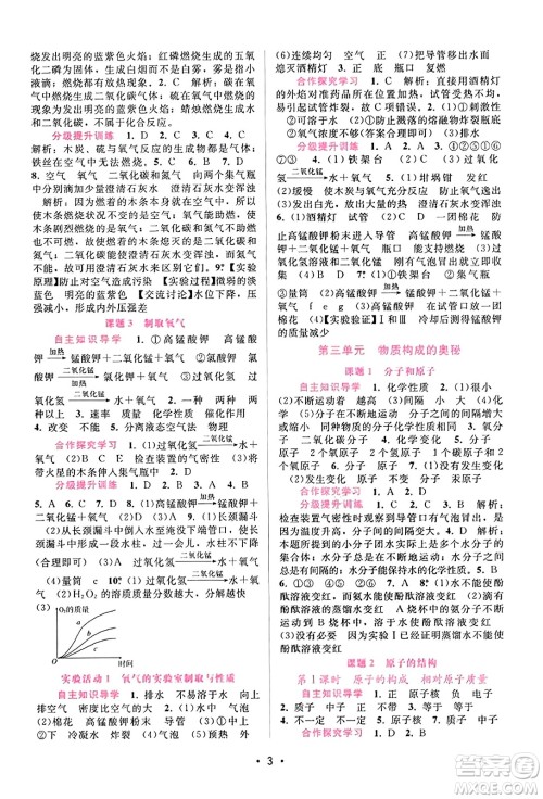 广西师范大学出版社2023年秋新课程学习辅导九年级化学上册人教版答案 广西师范大学出版社2023年秋新课程学习辅导九年级化学上册人教版答案