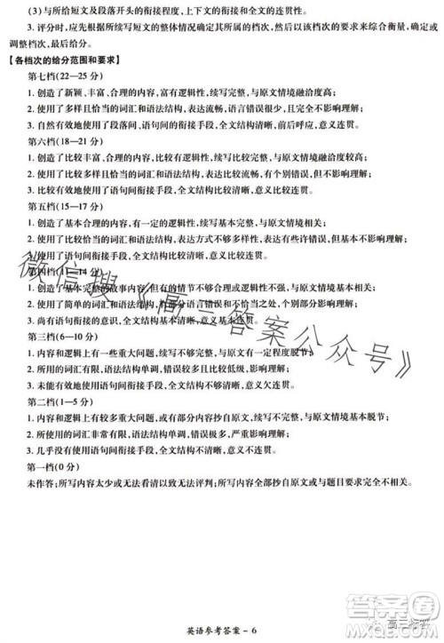 2023年11月湘豫名校联考高三一轮复习诊断考试二英语试题答案 2023年11月湘豫名校联考高三一轮复习诊断考试二英语试题答案