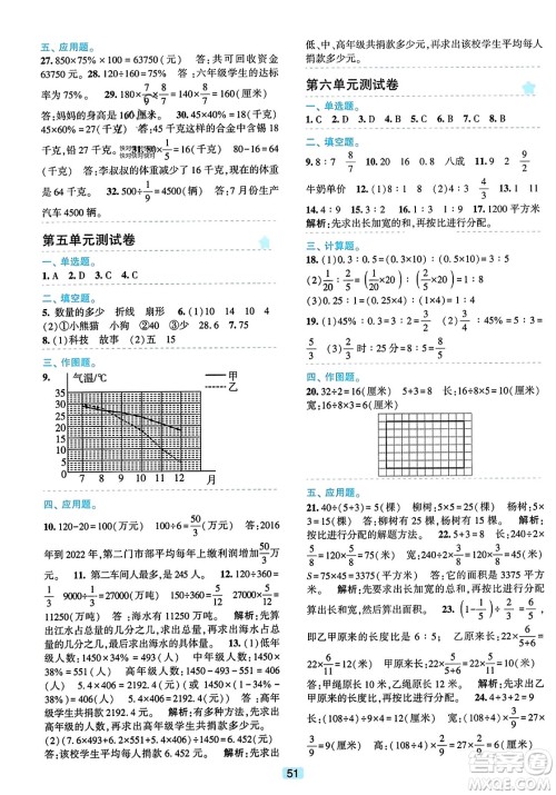 浙江教育出版社2023年秋精准学与练六年级数学上册北师大版答案