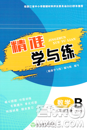 浙江教育出版社2023年秋精准学与练八年级数学上册浙教版答案