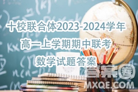 浙江温州十校联合体2023-2024学年高一上学期期中联考数学试题答案 浙江温州十校联合体2023-2024学年高一上学期期中联考数学试题答案