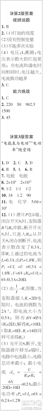 时代学习报初中版2023年秋九年级物理上册17-20期参考答案