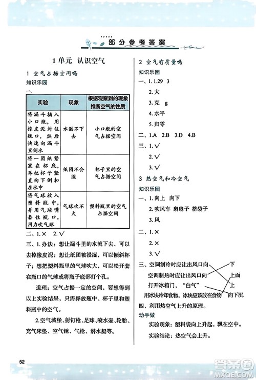 陕西人民教育出版社2023年秋学习与评价三年级科学上册苏教版答案 陕西人民教育出版社2023年秋学习与评价三年级科学上册苏教版答案