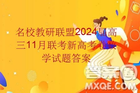 名校教研联盟2024届高三11月联考新高考卷数学试题答案 名校教研联盟2024届高三11月联考新高考卷数学试题答案