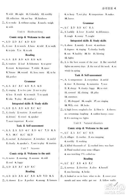 东南大学出版社2023年秋金3练金牌课课通八年级英语上册江苏版答案 东南大学出版社2023年秋金3练金牌课课通八年级英语上册江苏版答案