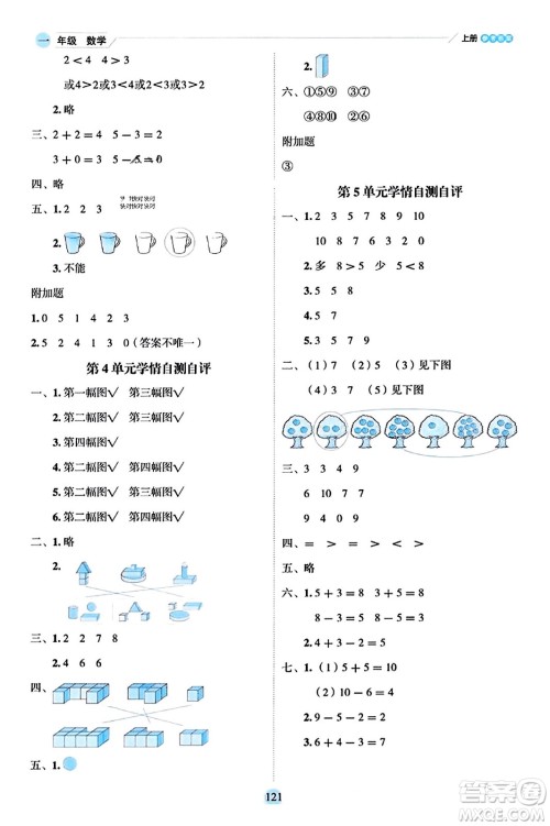 延边人民出版社2023年秋优秀生作业本一年级数学上册人教版答案 延边人民出版社2023年秋优秀生作业本一年级数学上册人教版答案