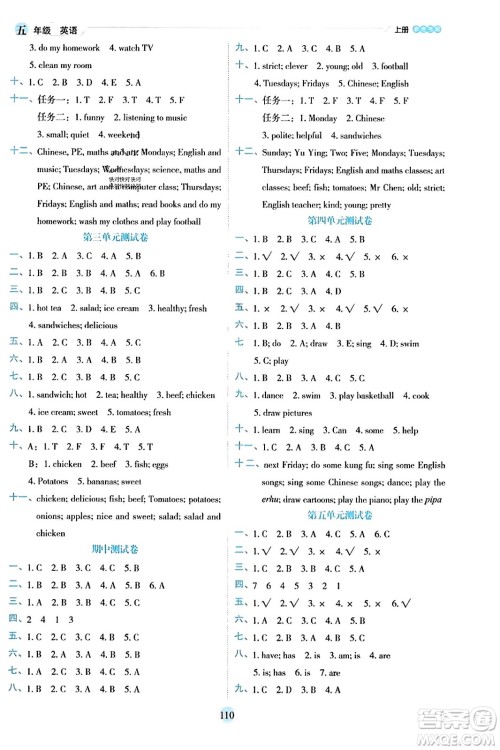 延边人民出版社2023年秋优秀生作业本五年级英语上册人教PEP版答案 延边人民出版社2023年秋优秀生作业本五年级英语上册人教PEP版答案