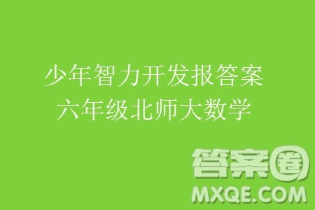 2023年秋少年智力开发报六年级数学上册北师大版第13-16期答案 2023年秋少年智力开发报六年级数学上册北师大版第13-16期答案