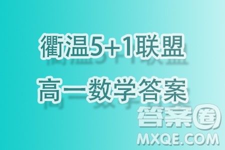 浙江衢温5+1联盟2023-2024学年高一上学期期中联考数学试题答案