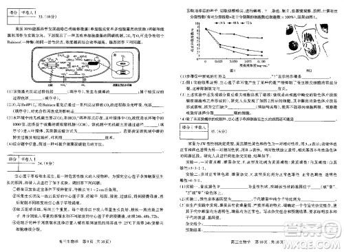 太原市2023-2024学年高三上学期期中学业诊断生物试题答案