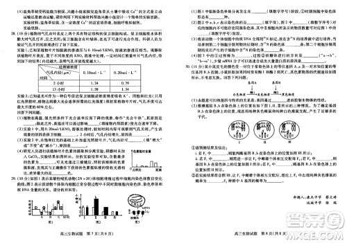 运城市2023-2024学年高三第一学期期中调研测试生物试题答案 运城市2023-2024学年高三第一学期期中调研测试生物试题答案