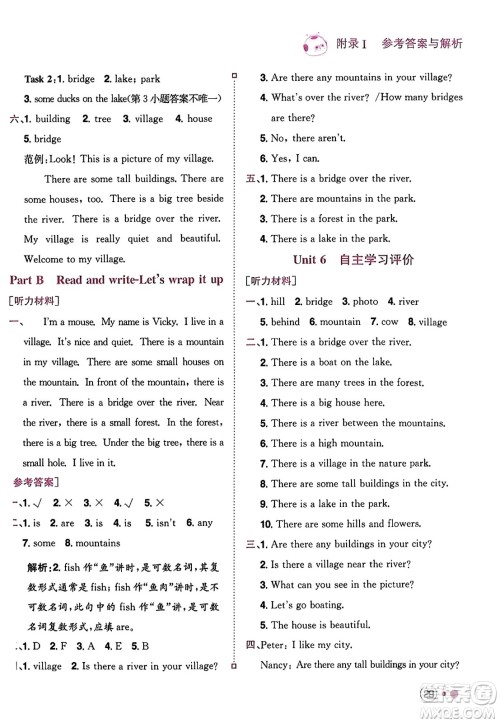 龙门书局2023年秋黄冈小状元练重点培优同步作业五年级英语上册人教PEP版答案