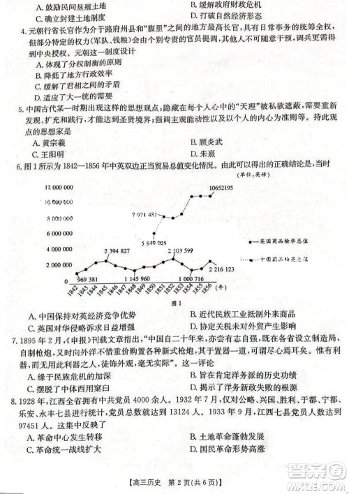 2024届金太阳高三上学期11月联考历史24-138C试题答案