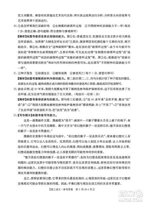 2024届金太阳高三上学期11月联考语文24-138C试题答案 2024届金太阳高三上学期11月联考语文24-138C试题答案