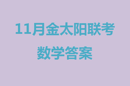 2024届福建金太阳高三上学期11月16号联考数学参考答案 2024届福建金太阳高三上学期11月16号联考数学参考答案