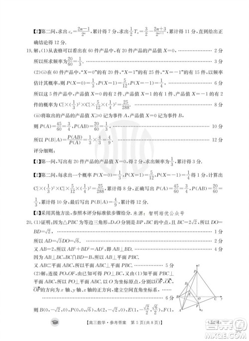 2024届湖北金太阳高三上学期11月16号联考数学试题答案