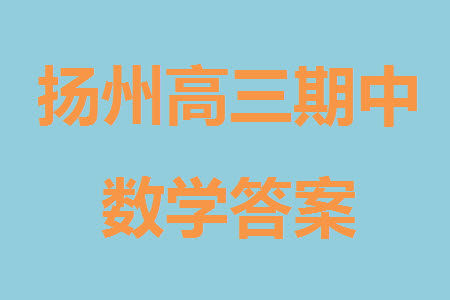 扬州市2023-2024学年高三上学期期中检测试题数学答案