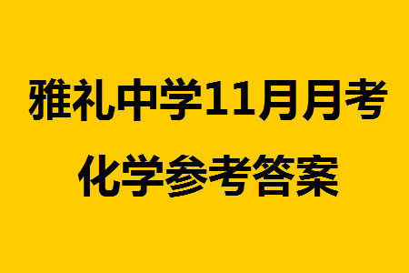 炎德英才大联考雅礼中学2024届高三11月月考试卷三化学答案