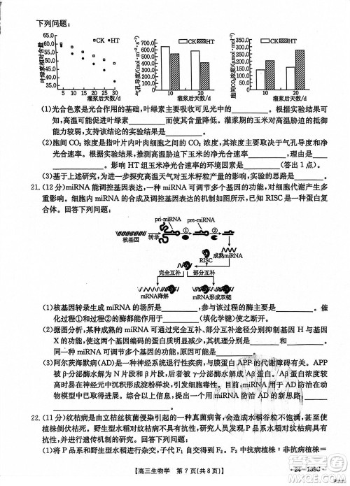 河北沧衡八校联盟2024届高三上学期期中考试金太阳138C生物试题答案