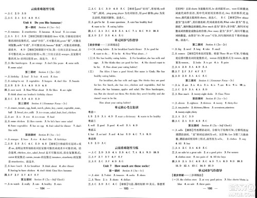 武汉出版社2023年秋名师测控七年级英语上册人教版云南专版答案