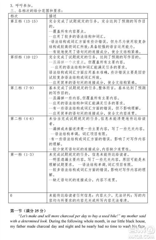 2024届山东普高大联考高三上学期11月联合质量测评英语答案