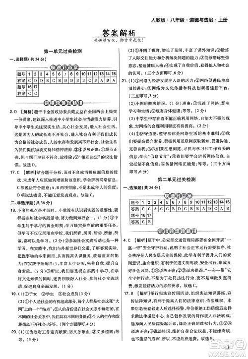 北方妇女儿童出版社2023年秋期末考试必刷卷八年级道德与法治上册人教版河南专版答案 北方妇女儿童出版社2023年秋期末考试必刷卷八年级道德与法治上册人教版河南专版答案