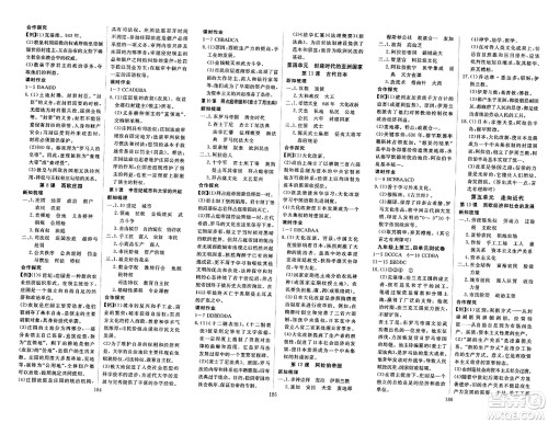 湖北科学技术出版社2023年秋高效课堂导学案九年级历史全一册课标版广西专版答案