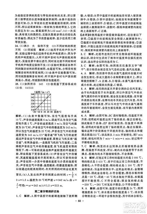 江苏人民出版社2023年秋课时提优计划作业本八年级物理上册苏科版答案 江苏人民出版社2023年秋课时提优计划作业本八年级物理上册苏科版答案