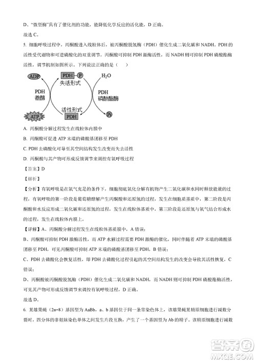 2023年11月湖南岳汨联考高三期中考试生物参考答案