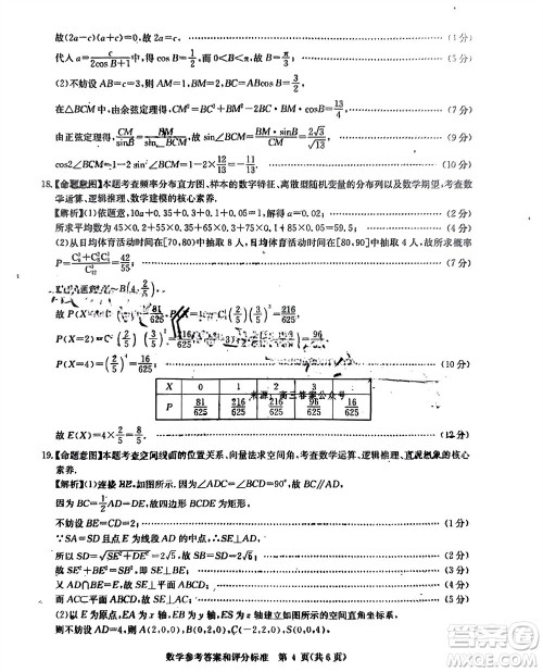华大新高考联盟2024届高三11月教学质量测评新教材卷数学参考答案